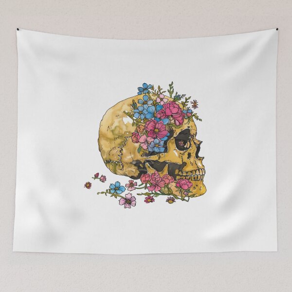 Item preview, Skull With Flowers designed and sold by xiao xuans.