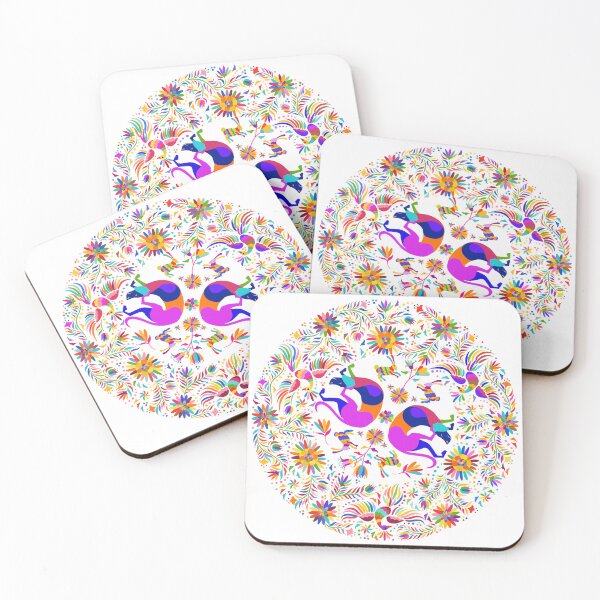 Item preview, Weimaraners, Birds, Rabbits and Floral Circle Otomi style pattern designed and sold by bluweim.