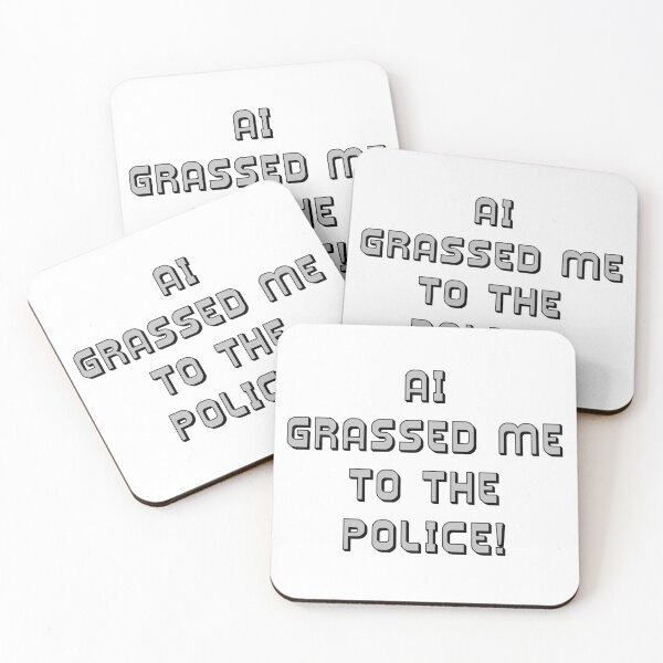 Item preview, AI Grassed Me To The Police! Parody designed and sold by IanBakerToons.