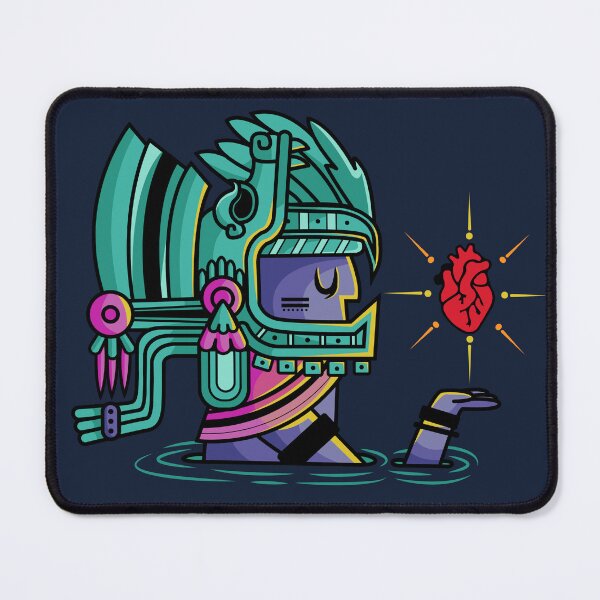 Item preview, Vibrant Aztec Offering: Stylized Heart in Teal Water designed and sold by Alan Javier Cordoba Espinosa.