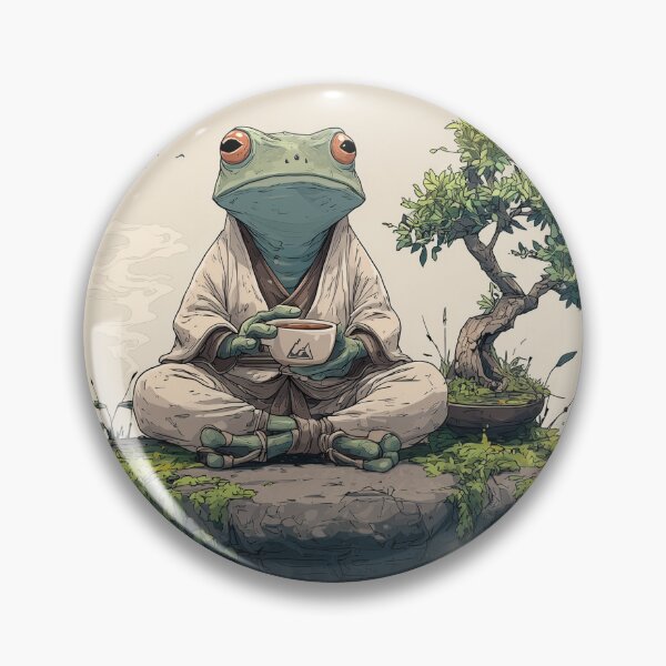 Item preview, Zen Frog – Tea Ritual in Nature designed and sold by CreatifStudios.