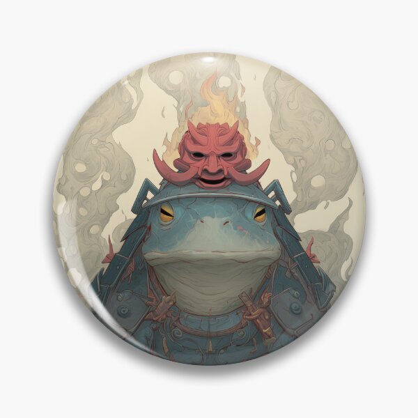 Item preview, Samurai Frog with Oni Mask and Spirit Smoke designed and sold by CreatifStudios.