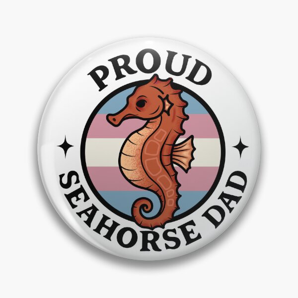 Item preview, “Proud Seahorse Dad” Trans Pride Decal  designed and sold by Static Brain Stickers And Such.