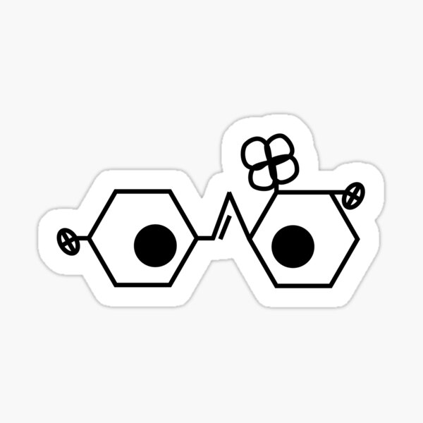 Item preview, Hydrangeic Acid – Cute Chemistry Face (Sticker) designed and sold by Lil' AI Pals.