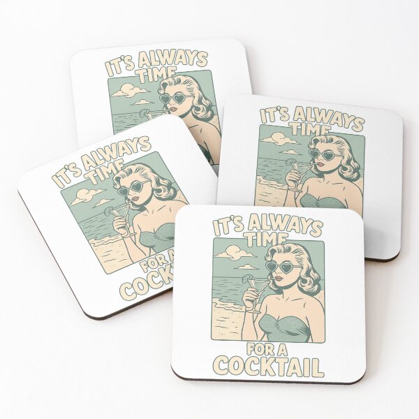 Item preview, It’s Always Time for a Cocktail – 50s Comic Beach Starlet Edition designed and sold by Thehatinthecat.
