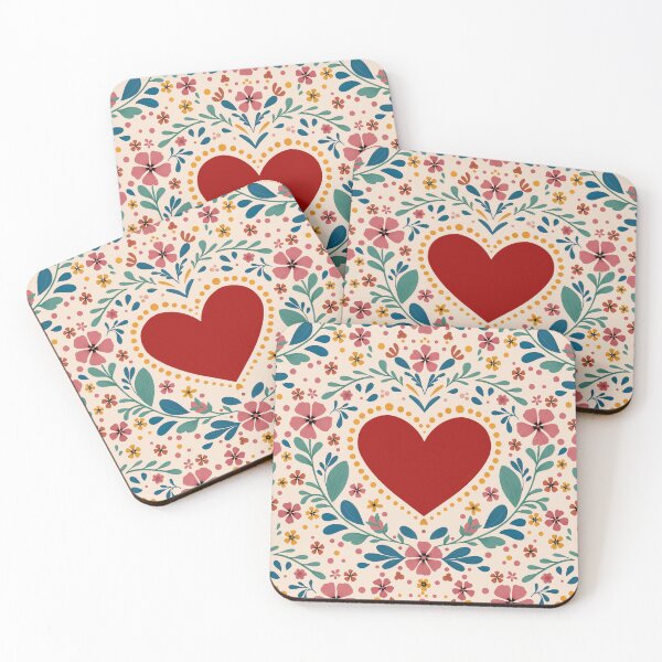 Item preview, Folklore heart and flowers  designed and sold by Elbuenlimon.