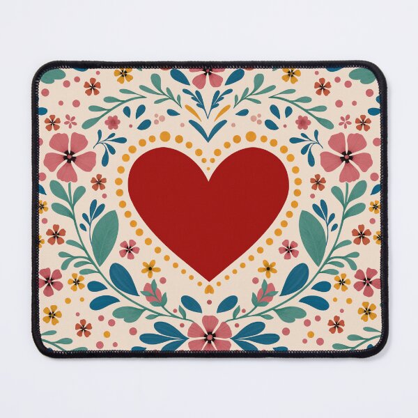 Item preview, Folklore heart and flowers  designed and sold by Elbuenlimon.
