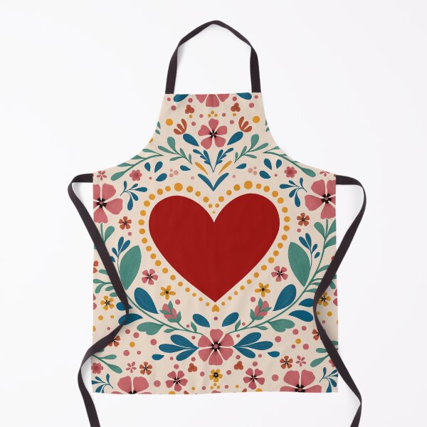 Item preview, Folklore heart and flowers designed and sold by Elbuenlimon.