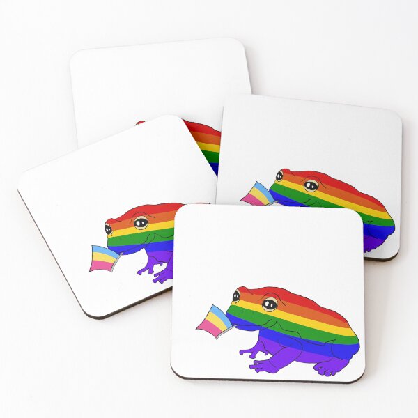 Item preview,  Pride frog with Pansexual flag designed and sold by Swirling_UniverseShop.