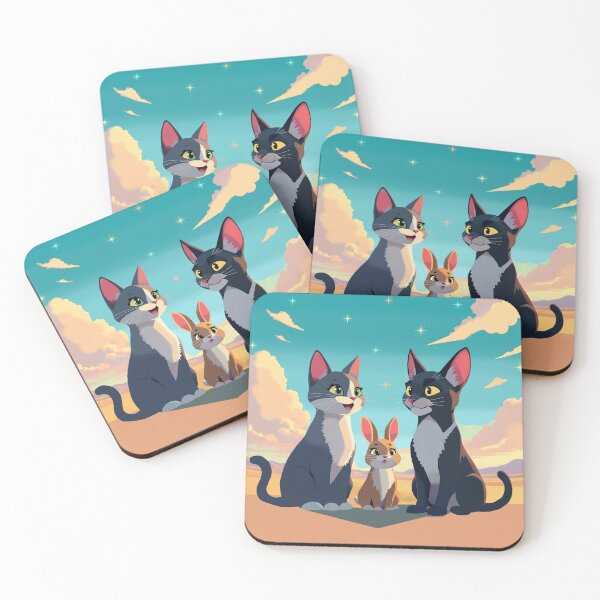 Item preview, Cosmic Trio: Cat, Rabbit, Panther - Cosmic T-shirt designed and sold by Felia001.
