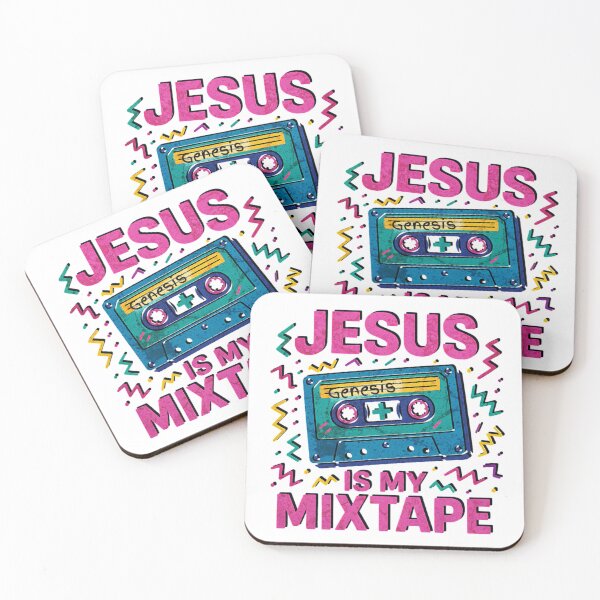 Item preview, Jesus Is My Mixtape Retro 80s Christian, Faith-Based Vintage Cassette Tape Design,  designed and sold by VueArts.