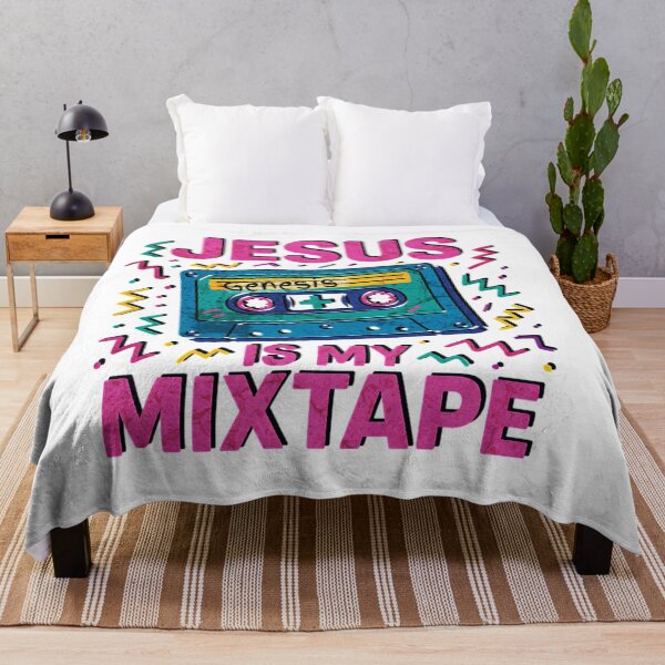 Item preview, Jesus Is My Mixtape Retro 80s Christian, Faith-Based Vintage Cassette Tape Design, designed and sold by VueArts.