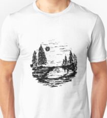Sketch 80 - Ink Landscape Unisex T-Shirt