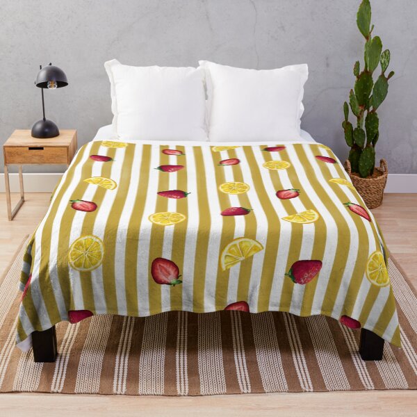 Item preview, Citrus Berry Yellow Stripes designed and sold by Ziana.art.
