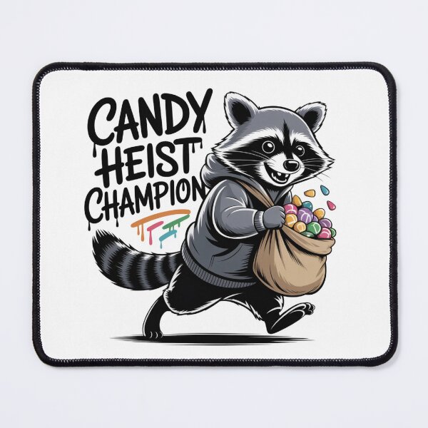 Item preview, Candy Heist Champion Raccoon designed and sold by theartfulaspie.