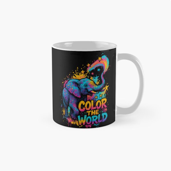 Item preview, “Color the World" - Neon Elephant Graffiti Art designed and sold by Kampendesigns.