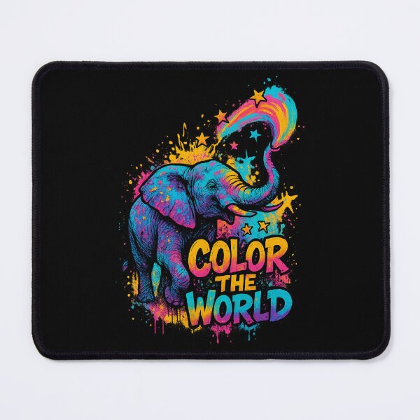 Item preview, “Color the World" - Neon Elephant Graffiti Art designed and sold by Kampendesigns.