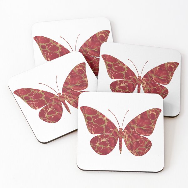 Item preview, A red pattern butterfly designed and sold by LiviaPenroseDesigns.