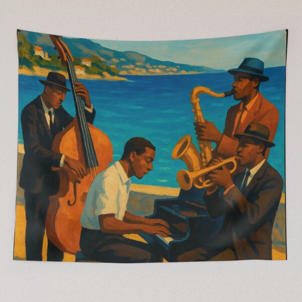 Item preview, Vibrant Jazz Quartet: Soulful Music by the Blue Sea designed and sold by Alan Javier Cordoba Espinosa.