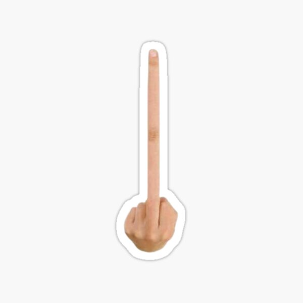 Item preview, funny middle finger sticker designed and sold by PandaForLifeLol.