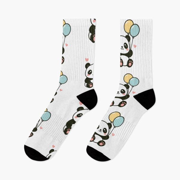 Item preview, Kawaii Panda Holding Balloons with Hearts designed and sold by MugLifeCo.