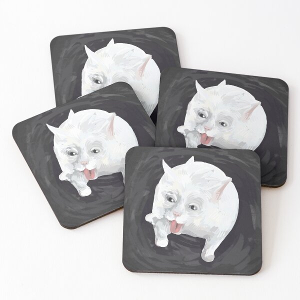 Item preview, Funny White Cat designed and sold by cozy-cute.