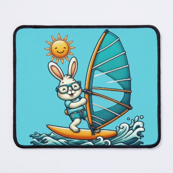 Item preview, Cool Bunny the Windsurfer: Riding the Summer Waves designed and sold by IraBum.
