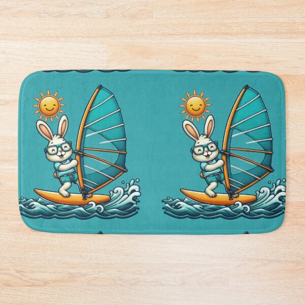Item preview, Cool Bunny the Windsurfer: Riding the Summer Waves designed and sold by IraBum.