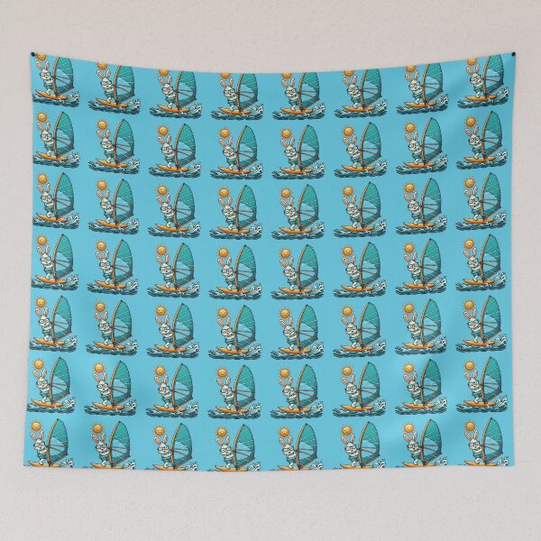 Item preview, Cool Bunny the Windsurfer: Riding the Summer Waves designed and sold by IraBum.