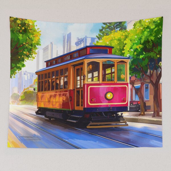 Item preview, San Francisco Cable Car designed and sold by ArtFactoryAI.