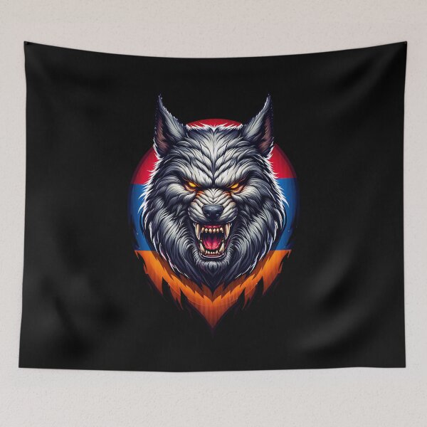 Item preview, Grim werewolf with Armenian coat of arms. designed and sold by ReneMM.