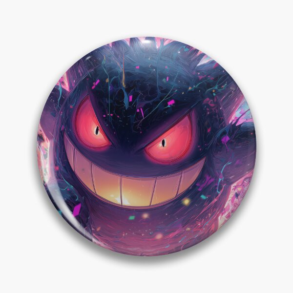 Item preview, Gengar Chaos – Neon Ghost Pokémon Art Explosion designed and sold by CreatifStudios.