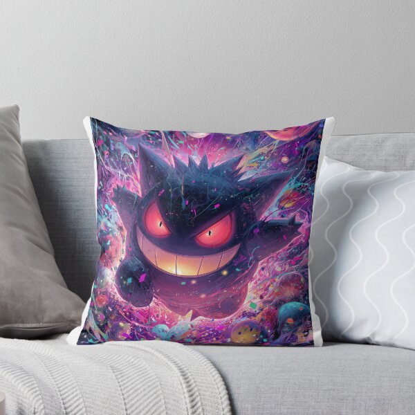 Item preview, Gengar Chaos – Neon Ghost Pokémon Art Explosion designed and sold by CreatifStudios.