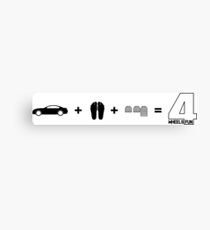 1 car, 2 feet, 3 pedals Canvas Print