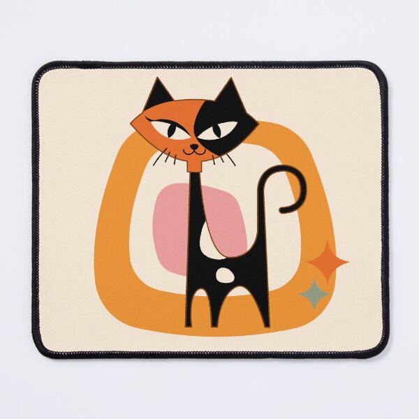 Item preview, 1950s Mid Century Modern Groovy Black Atomic Cat designed and sold by CapturedByeJ.