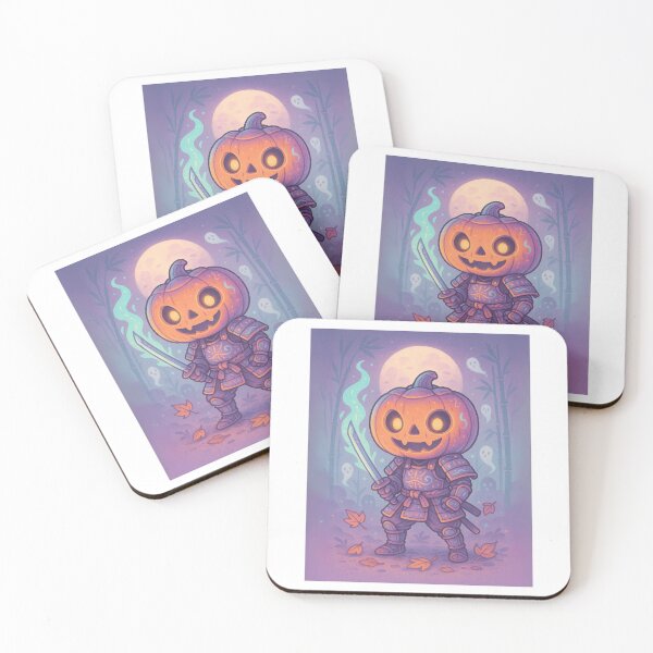 Item preview, Chibi Pumpkin Samurai Halloween Ghost Warrior designed and sold by JerdbordinShop.