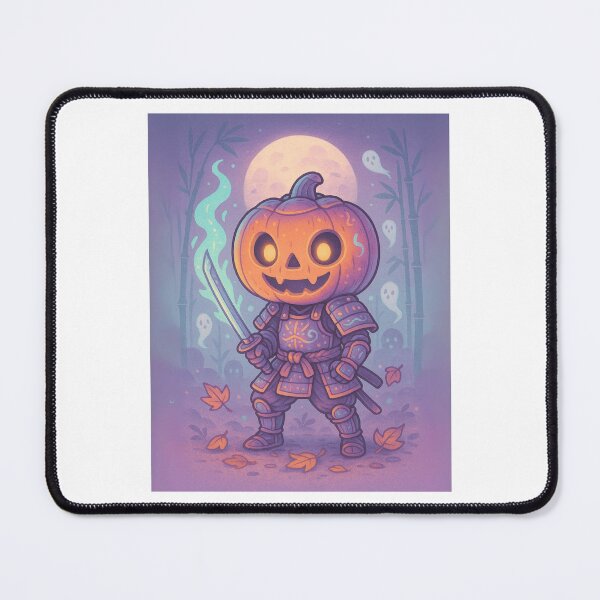 Item preview, Chibi Pumpkin Samurai Halloween Ghost Warrior designed and sold by JerdbordinShop.