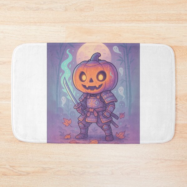 Item preview, Chibi Pumpkin Samurai Halloween Ghost Warrior designed and sold by JerdbordinShop.