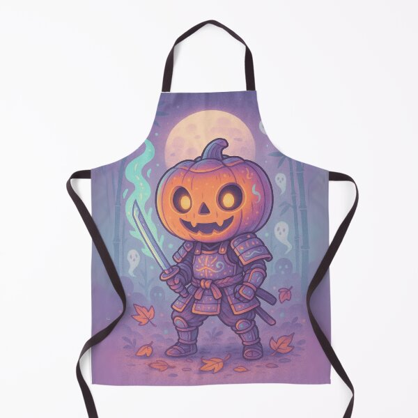 Item preview, Chibi Pumpkin Samurai Halloween Ghost Warrior designed and sold by JerdbordinShop.