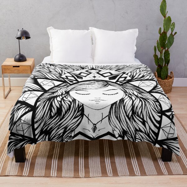 Item preview, Serene Diamond Princess: Intricate Black White Line Ar designed and sold by Alan Javier Cordoba Espinosa.