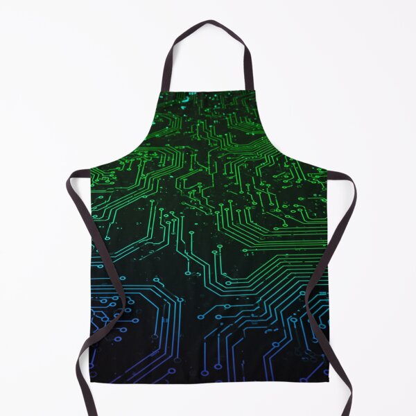 Item preview, Circuit Board Pattern: Techy Green Gold PCB Design designed and sold by ProjectNoah.