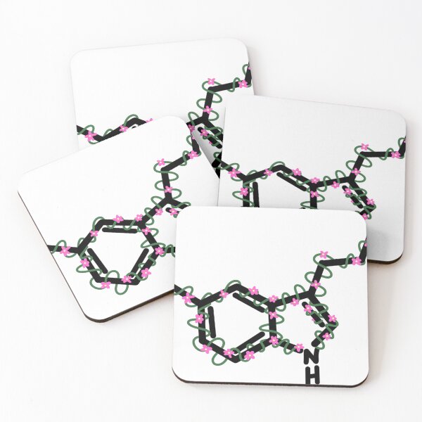 Item preview, Serotonin Chemical Structure with Flowers designed and sold by designbysara.