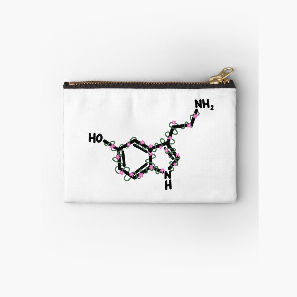 Artikelvorschau, Chemische Struktur von Serotonin mit Blumen entworfen und verkauft von designbysara.