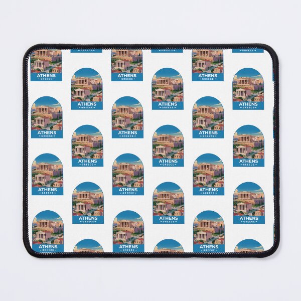 Item preview, Athens Greece Travel Poster designed and sold by TulipaGraphics.