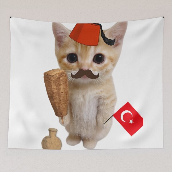 Item preview, Turkish El Gato Culture – With Döner & Fez designed and sold by Kunst-Shirt.
