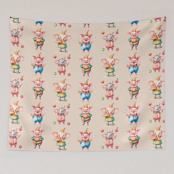 Item preview, Birthday Party Animals – Cute Elephant and Pig  designed and sold by LizaRancel.