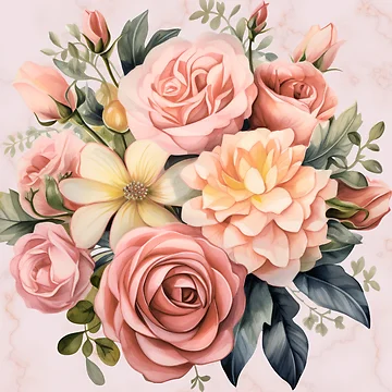 Artwork thumbnail, Pink Roses  by BossMeLady
