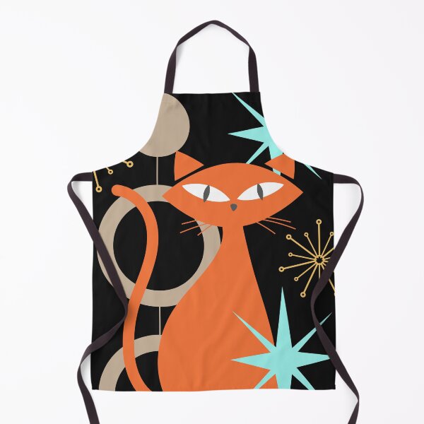 Item preview, mid century modern, atomic cats, atomic cat, 1950’s, kitty, popular cat design, atomic starbursts, atomic starburst, diamond, diamonds, rockabilly, cat lover, atomic, retro design, vintage, orange designed and sold by CapturedByeJ.