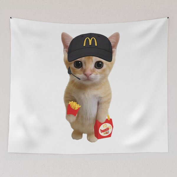 Item preview, McKitty – Fast Food Service Cat  designed and sold by Kunst-Shirt.