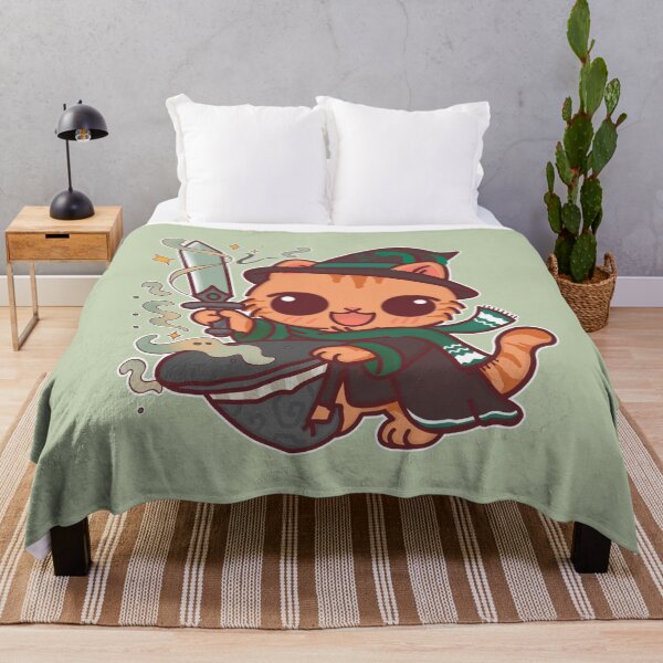 Item preview, Cute Wizard Cat with Magic Sword - Fantasy Chibi Orange Tabby in Snake House Style designed and sold by BGMeYou.